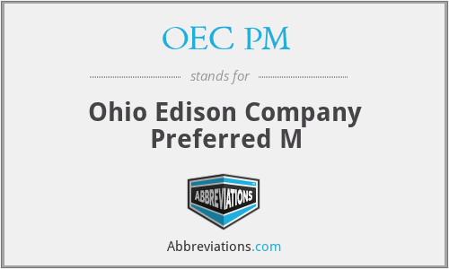 OEC PM - Ohio Edison Company Preferred M